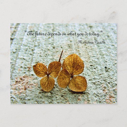 'De toekomst hangt af van wat je vandaag doet' Bri Briefkaart (Voorkant)
