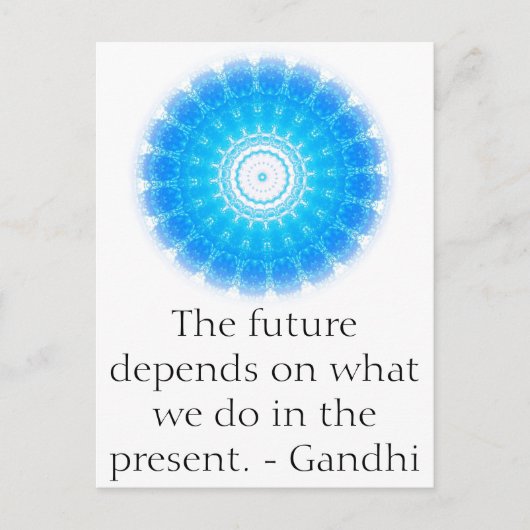 De toekomst hangt af van wat we in de cadeau doen. briefkaart (Voorkant)