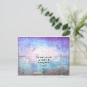 De toekomst hangt af van wat we in de cadeau doen. briefkaart (Staand voorkant)