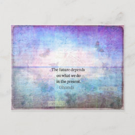 De toekomst hangt af van wat we in de cadeau doen. briefkaart