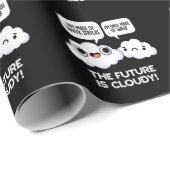 De toekomst is bewolkt weer Computer Pun Dark BGa Cadeaupapier (Rol Hoek)