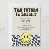 De toekomst is Bright Retro afstudeerfeest Kaart (Voorkant)