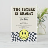 De toekomst is Bright Retro afstudeerfeest Kaart (Staand voorkant)
