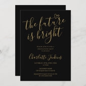 De toekomst is Bright Script Heart Graduation Part Kaart (Voorkant / Achterkant)