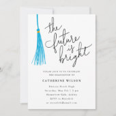 De toekomst is de BrightStor Blue Graduation Party Kaart (Voorkant)