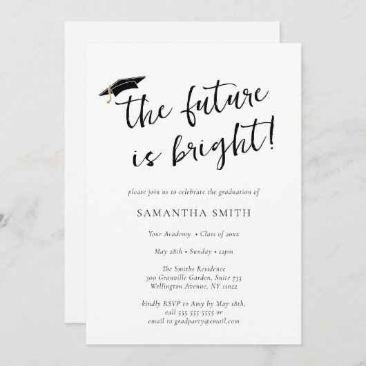 De toekomst is de BrightStor Script Gradup Cap Par Kaart (Voorkant / Achterkant)