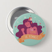 De toekomst is de Button van Vrouw (Voorkant /achterkant)