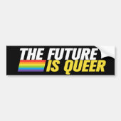 De toekomst is de homo lesbische homepage van homo bumpersticker (Voorkant)