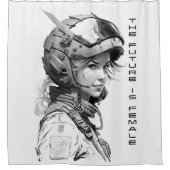 De toekomst is de vrouw wandkunst, de toekomstige douchegordijn (Voorkant)