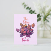 De toekomst is een feministische vrouw. briefkaart (Staand voorkant)