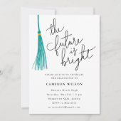 De toekomst is een flinke groene Tassel Graduparty Kaart (Voorkant)