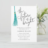 De toekomst is een flinke groene Tassel Graduparty Kaart (Staand voorkant)