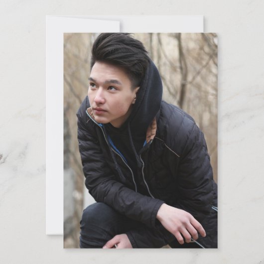 De toekomst is een foto van de Bright Blue Gradupa Kaart (Achterkant)