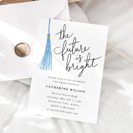 De toekomst is een helderblauw proeffeest kaart