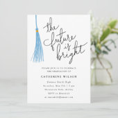 De toekomst is een helderblauw proeffeest kaart (Staand voorkant)