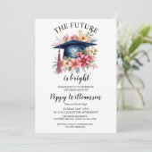 De toekomst is een stralend afstudeerfeest kaart (Staand voorkant)