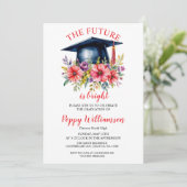 De toekomst is een stralend afstudeerfeest kaart (Staand voorkant)