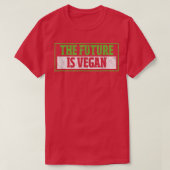 De toekomst is een vegetarisch vegetanisme in de v t-shirt (Design voorkant)