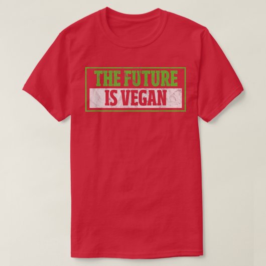 De toekomst is een vegetarisch vegetanisme in de v t-shirt (Design voorkant)