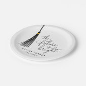 De toekomst is een zwarte tassel van het Afstudeer Papieren Bordje (Gekanteld)