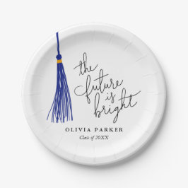 De toekomst is helder Afstudeerder-partijblauw Papieren Bordje