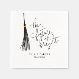 De toekomst is helder Afstuderen Black Tassel Servet