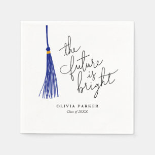 De toekomst is helder Afstuderen Blue Tassel Servet