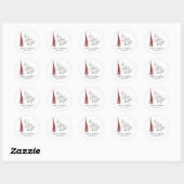 De toekomst is helder Afstuderen Maroon Tassel Ronde Sticker (Vel)