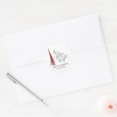De toekomst is helder Afstuderen Maroon Tassel Ronde Sticker (Envelop)