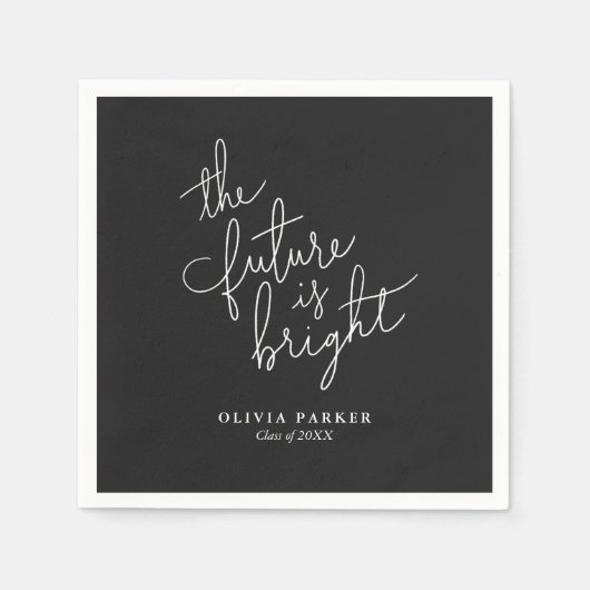 De toekomst is helder Afstuderen Napkins Servet (Voorkant)