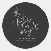 De toekomst is helder Afstuderen voor prijsopgave Ronde Sticker (Voorkant)