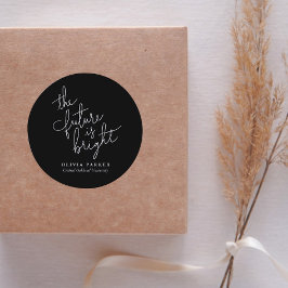 De toekomst is helder Afstuderen voor prijsopgave Ronde Sticker