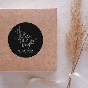 De toekomst is helder Afstuderen voor prijsopgave Ronde Sticker