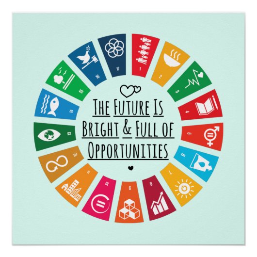 De toekomst is helder en vol kansen perfect poster (Voorkant)
