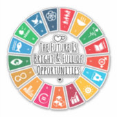 De toekomst is helder en vol kansen sticker (Voorkant)