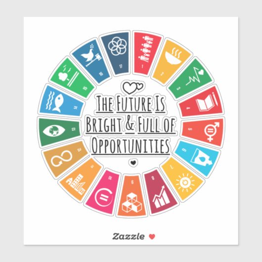 De toekomst is helder en vol kansen sticker (Vel)