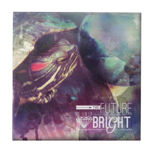 De toekomst is helder, Myrtle de schildpad Tegeltje (Voorkant)