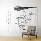 De toekomst is helder zwart Tassel Modern Wandkleed (In Situ (horizontaal))