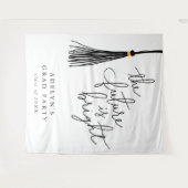 De toekomst is helder zwart Tassel Modern Wandkleed (Voorkant (horizontaal))