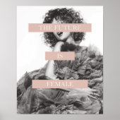 De toekomst is het Poster van het Vrouw - feminist (Voorkant)
