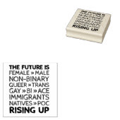 De toekomst is het Vrouw niet-binaire homo biemini Rubberstempel (Gestempeld)