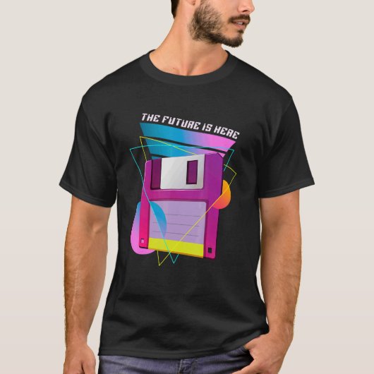 De toekomst is hier voor diskettestation Diskette T-shirt (Voorkant)