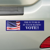 DE TOEKOMST IS IN UW HANDEN! STEMMING! Bumperstick Bumpersticker (Op auto)
