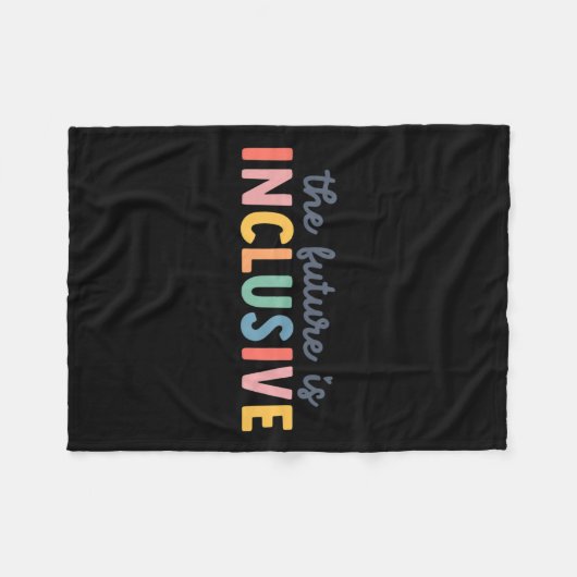 De toekomst is inclusief autisme bewustzijn en T - Fleece Deken (Voorkant (Horizontaal))