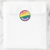 De toekomst is inclusief holebi pride vlag ronde sticker (Tas)