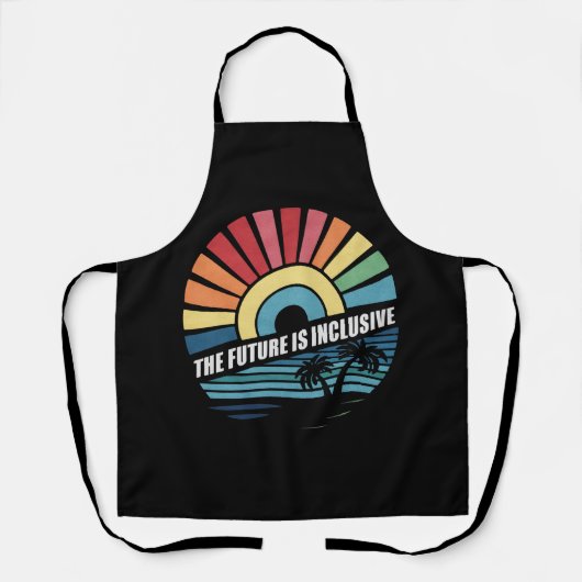 De toekomst is inclusief LGBT Gay Rights Pride Schort (Voorkant)