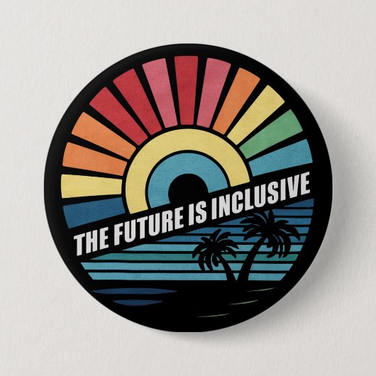 De Toekomst Is Inclusief LGBT Homorechten Pride Ronde Button 7,6 Cm (Voorkant)