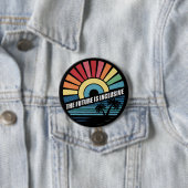 De Toekomst Is Inclusief LGBT Homorechten Pride Ronde Button 7,6 Cm (In situ)