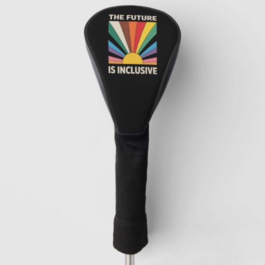 De toekomst is inclusief LGBTQ Pride Ally Rainbow Golfheadcover (Voorkant)