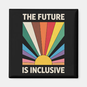 De toekomst is inclusief LGBTQ Pride Ally Rainbow Magneet